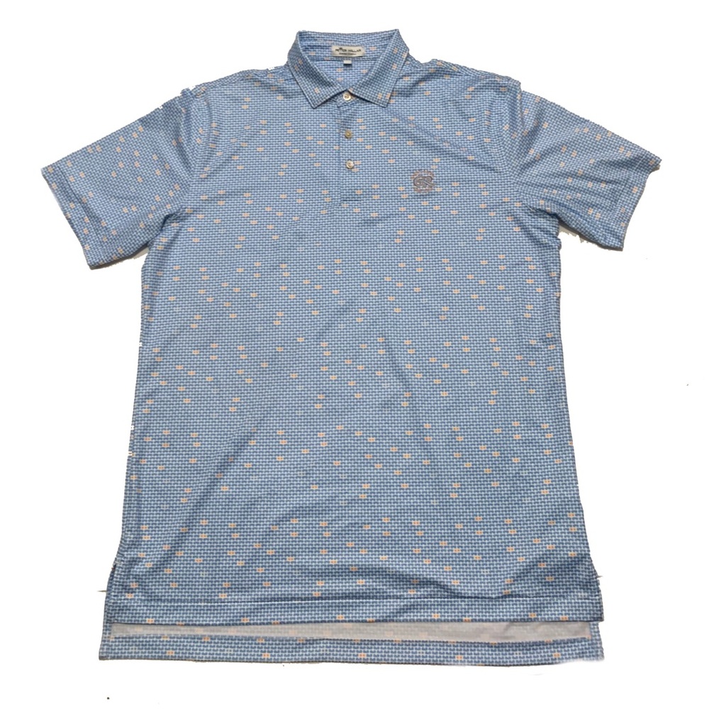 Peter Millar Light Blue Patterned Polo Shirt